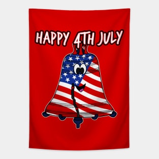 Happy 4th July Kids The Liberty Bell American Flag Tapestry