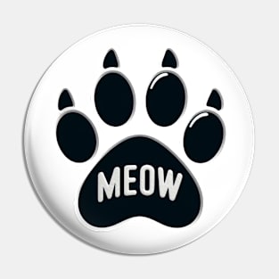 Cat Paw With Meow Pin