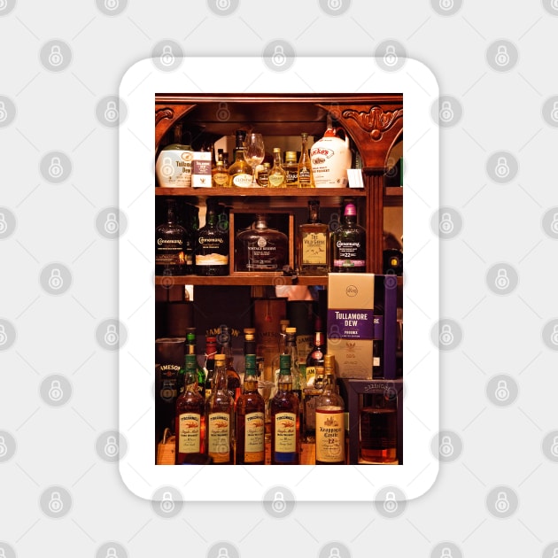 Whiskeys at Temperance Bar in Cahir, County Tipperary, Ireland Magnet by irishmurr