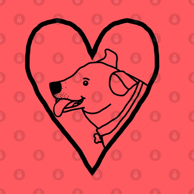 My Valentines Toby Dog Outline by ellenhenryart