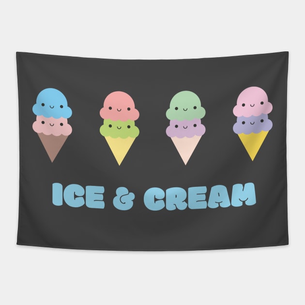 Ice & Cream Tapestry by WakuWaku