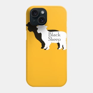 MUTCD W11-17 Black Sheep Crossing Shadow Sign Phone Case