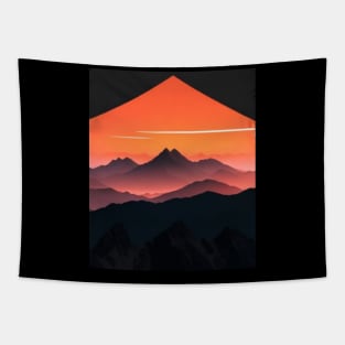 Sunset Mountain Tee - Embracing Nature's Serenity Tapestry