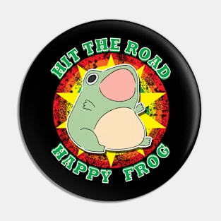 Hit The Road Happy Frog Pin