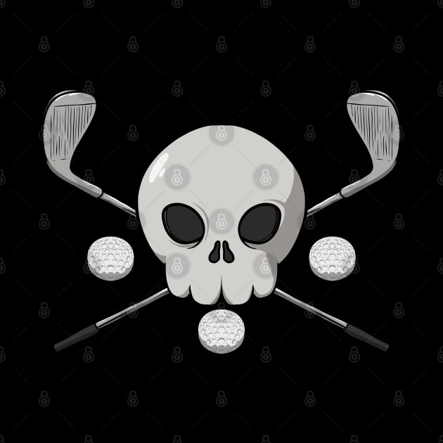 Golf crew Jolly Roger pirate flag (no caption) by RampArt