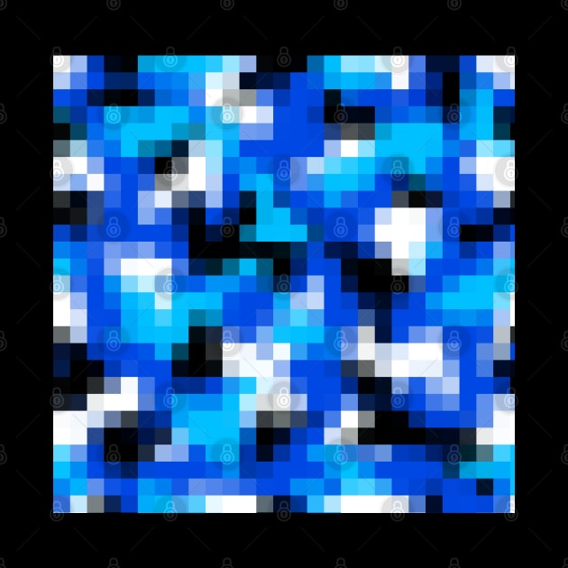 Pixelated Marine Blue Camouflage Design by DankFutura