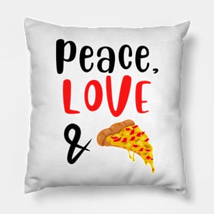 Peace Love and Pizza Pillow