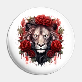 Gothic Rose Lion Pin