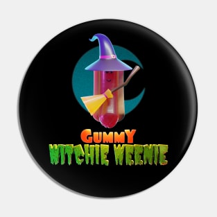 Halloweeners - Gummy Witchy Weenie Pin