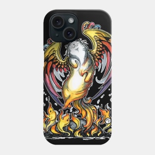 Phoenix Cat Rising From The Ashes Phone Case