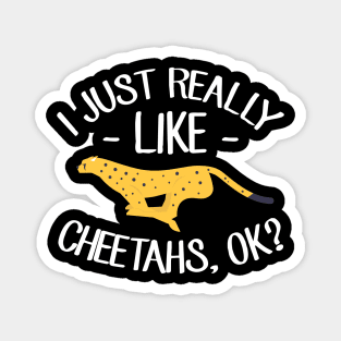 I just really like cheetahs ok Magnet