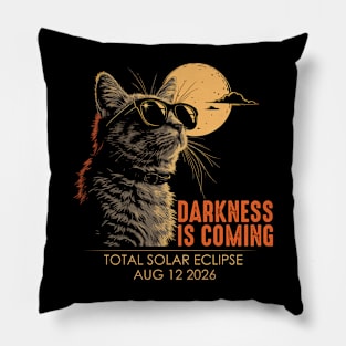 Darkness Is Coming Total Solar Eclipse 2026 Pillow