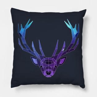 Galaxy Deer Geometric Animal Pillow