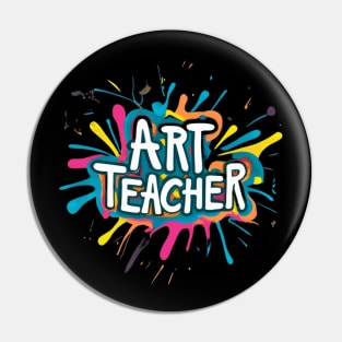 Art teacher funny cute victor design Pin