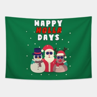 Happy Holla-Days! Tapestry