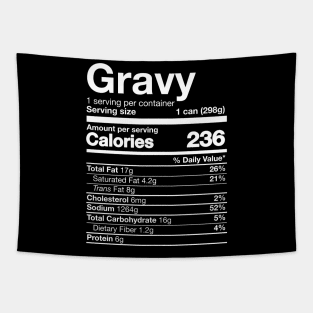 Gravy Nutrition Funny Thanksgiving Food Tapestry