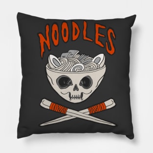 noodles skull Pillow