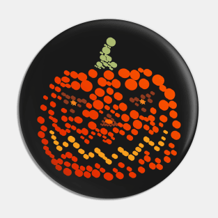 Pumpkin scary Circle , face devil Pin