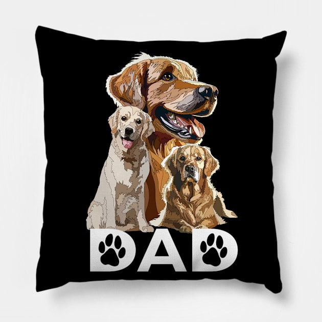 Golden Labrador Dad Pillow by Jo_aRty