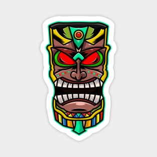 Tiki Mask Colorful Magnet