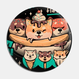 Shiba Inu Flavors - Cute Ice Cream Dog Gift Pin