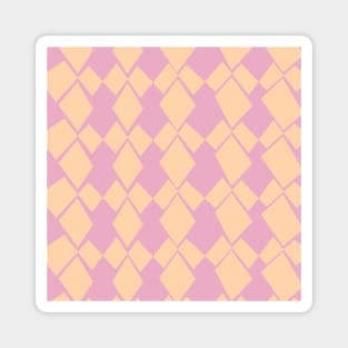 Geometric Diamonds Design (Peach) Magnet