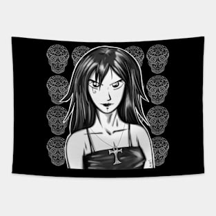 death from sandman skeleton girl ecopop Tapestry