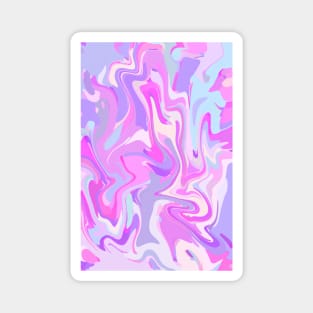 Marbled Pink Purple Turquoise Magnet