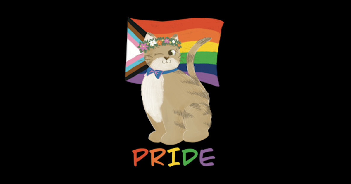 Pride cat Pride Cat Sticker TeePublic