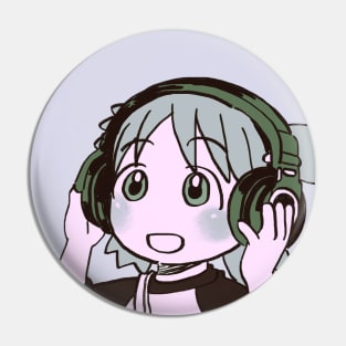 yotsuba vibin' on the headphone Pin