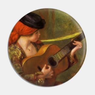 Young Spanish Woman with a Guitar by Pierre Renoir Pin