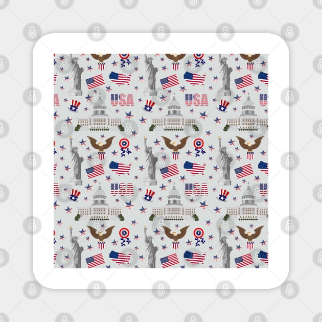 I love the United States of America Magnet by Kiroiharu