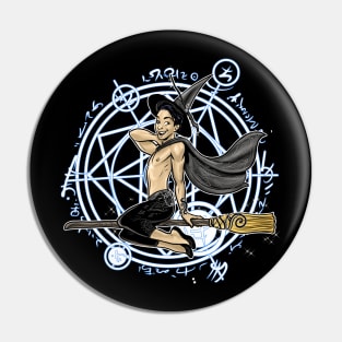 Witch Boy Onyx Pin