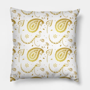 Golden Elements Pattern Pillow