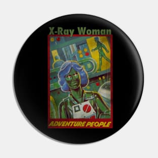 Retro Vintage Action Figure Woman Pin