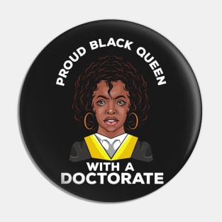 PHD: Black Doctorate Gift Pin