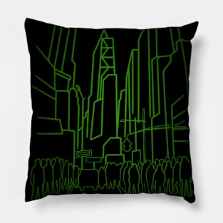 Big City jungle surviving Pillow