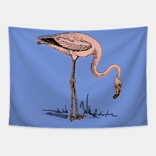 Cute pink flamingo print gift ideas Tapestry