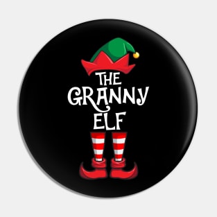 Granny Elf Matching Family Christmas Grandma Pin