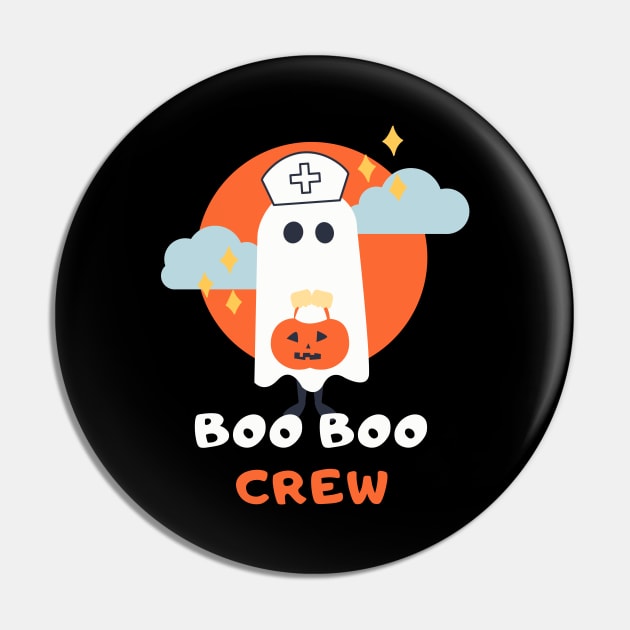 Boo Boo Crew funny Nurse Halloween ghost in Nurse hat design Pin by BlueLightDesign