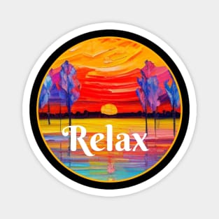 Relaxing Sunset View Magnet