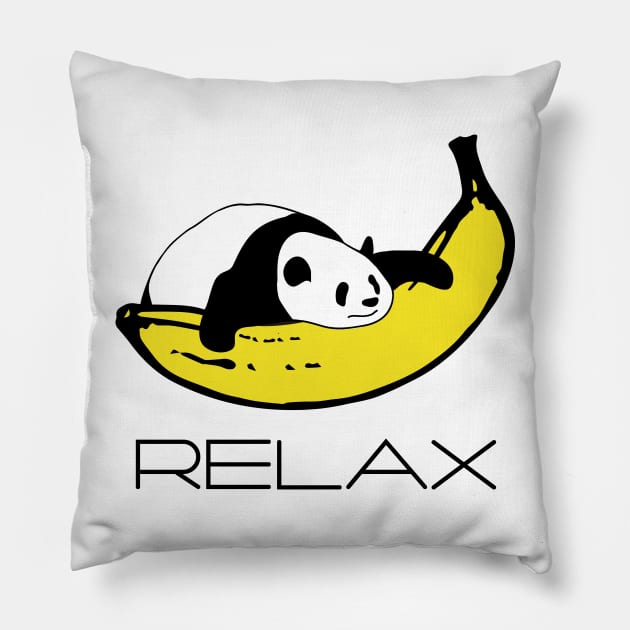 Panda is relaxing on Banana Pillow by flyinghigh5