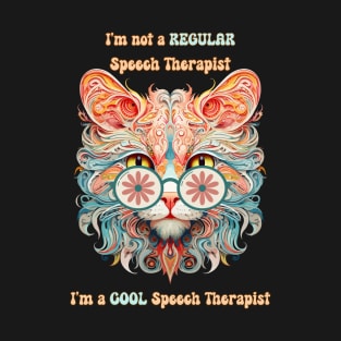 Speech Therapist, Speech language pathologist, slp, slpa, speech path Cat T-Shirt