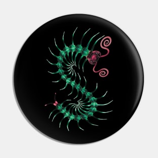 Watermelon Centipede Pin