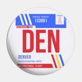 Denver (DEN) Airport Code Baggage Tag Pin