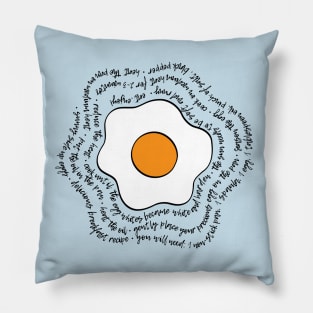 Sunny Side Up Egg Recipe Pillow