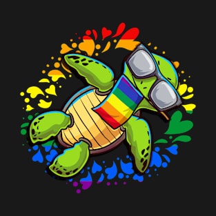 Rainbow Turtle Gay Pride Gift T-Shirt