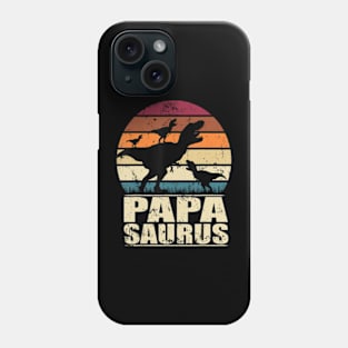 Papasaurus Rex Dinosaur Riple Dino Daddy Papa Saurus Phone Case