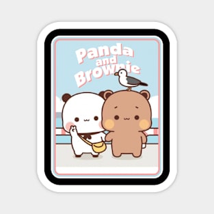 PANDA AND BROWNIE Magnet