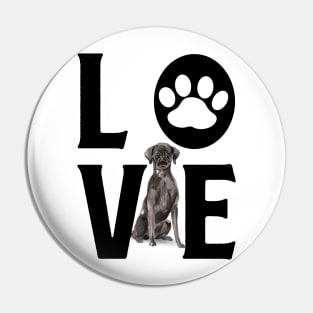 Dog Love - Black Lab Pin